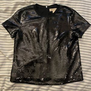 Sequin black tshirt